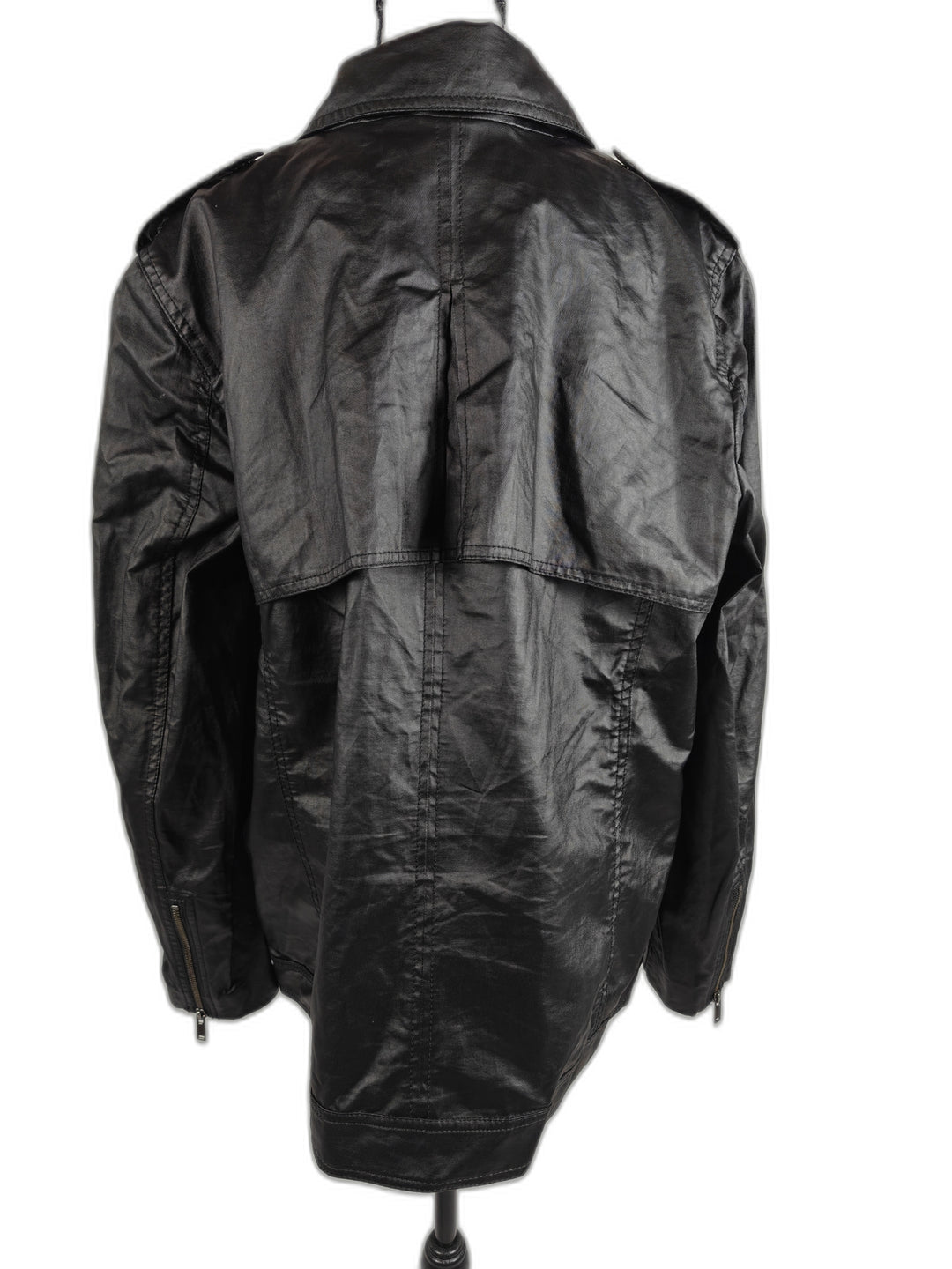 Banana Republic Womens Coated Linen Moto Jacket Black