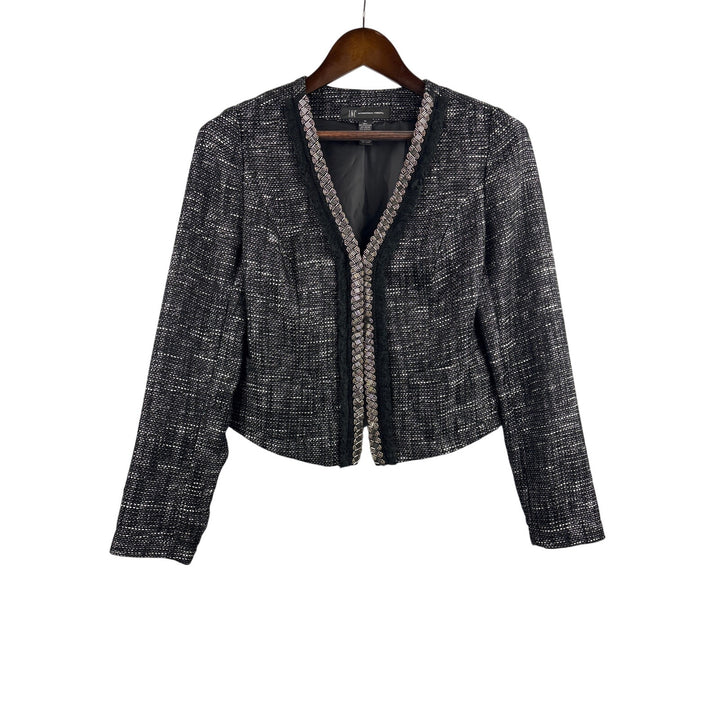 Women’s I.N.C Medium Black & White Blazer w/ Silver Beading