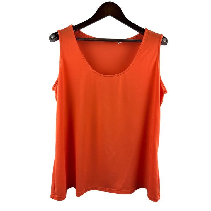 Women’s Susan Graver XL Bright Orange Tank Blouse