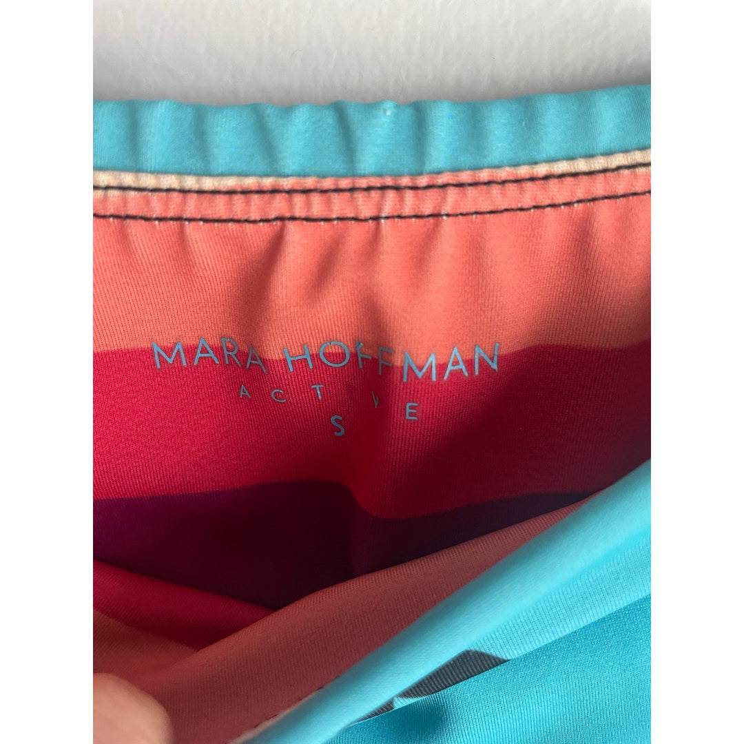 Mara Hoffman Active Long Leggings Festival Workout 36" Length size Small Boho Indie Hippie Colorful Bird