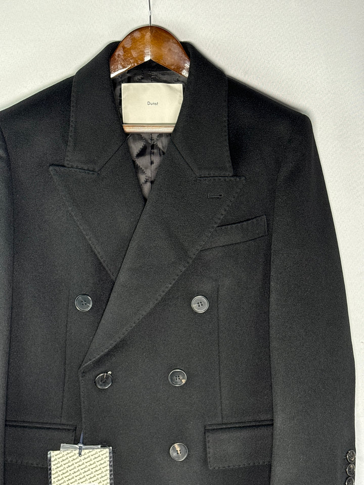 Unisex Dunst XS Black Heavy Wool Double Breasted Blazer