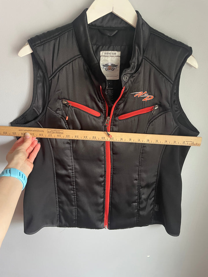 Harley Davidson Riding Gear Womens Insulated Thinsulate Vest Black Sz L