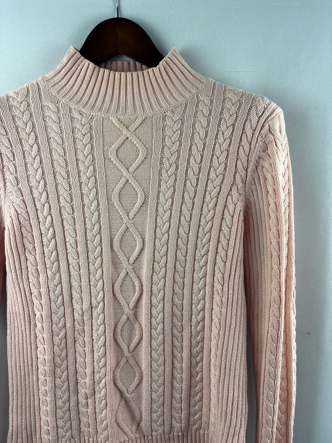 Women’s Chaps Small Baby Pink Knit Sweater