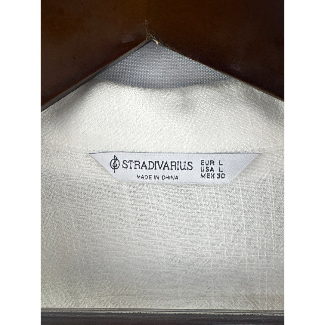 Women’s Stradivarius Large White Button Up Shirt