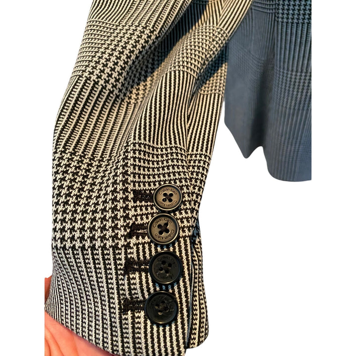 Women's Calvin Klein Houdstooth and Striped Blazer Size 14