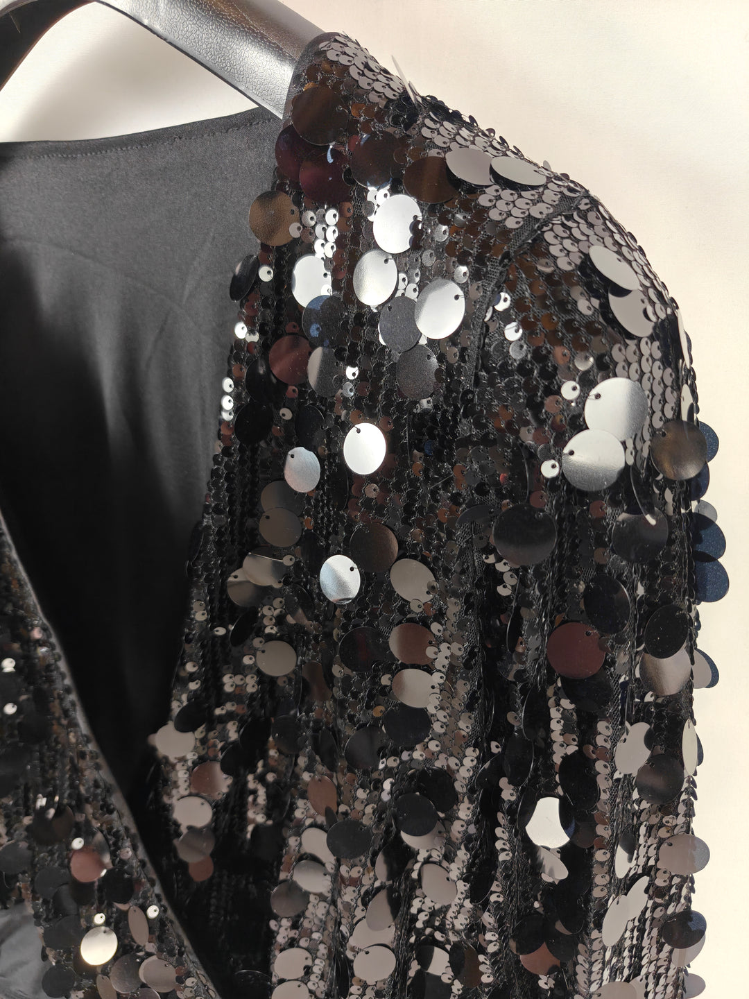 Womens SHEIN Sequin Bodysuit Black XL
