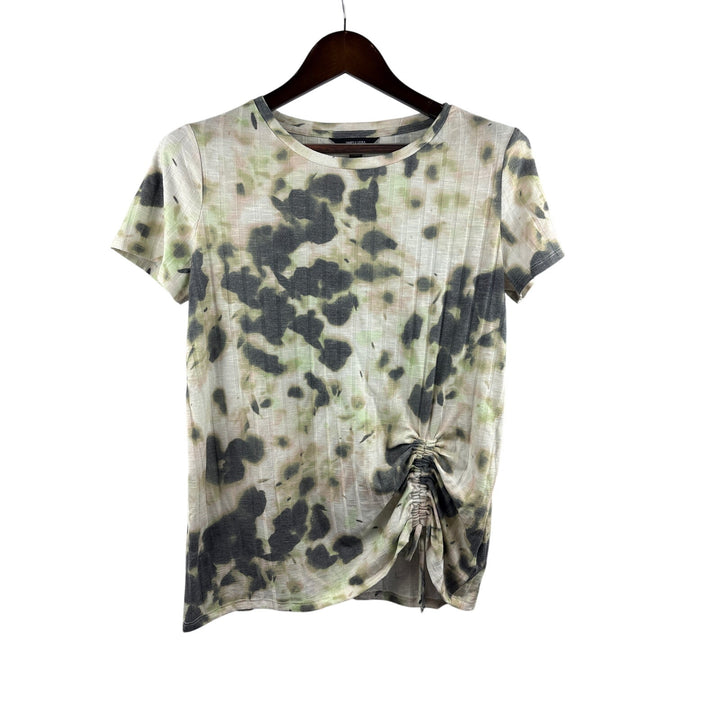 Women’s Simply Vera by Vera Wang Medium Cream w/ Multicolor Pattern Short Sleeve