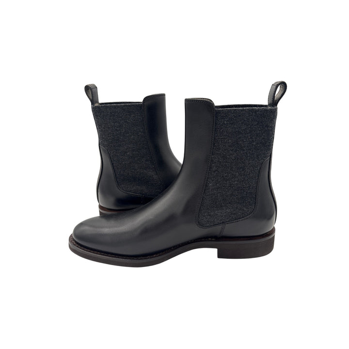 Women’s Brunello Cucinelli Size 6 Black Leather Ankle Boots