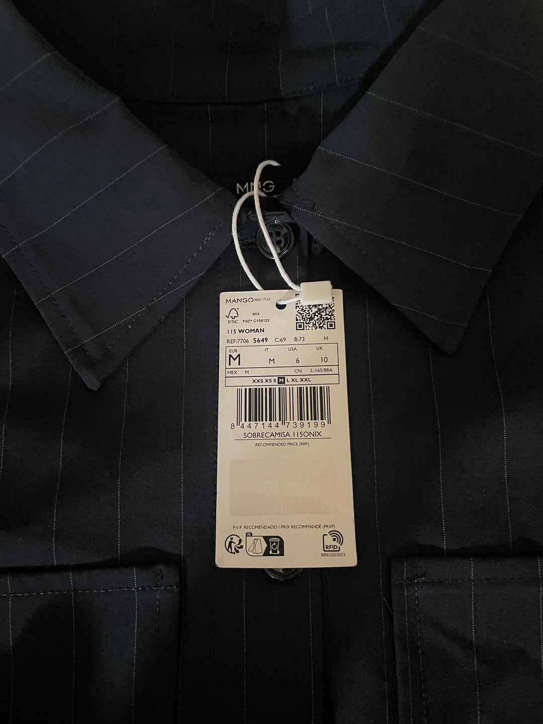 MNG Blouse w/ 2 Front Pockets - NWT - Size M