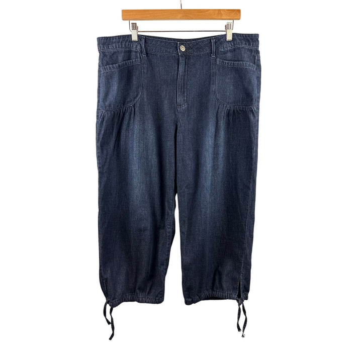 Women’s LOGO Size 16 Dark Blue Capri Jeans