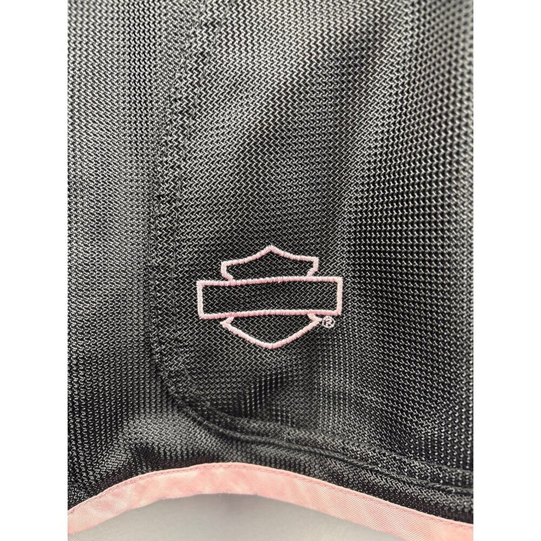 Women’s Harley Davidson Size 1 Black Biker Jacket with Pink Lining