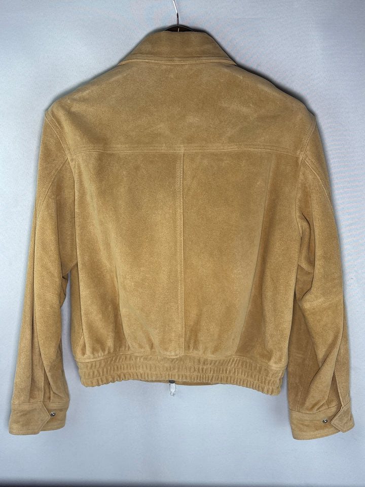 Unisex Dunst Small Latte Brown Suede Blouson Jacket