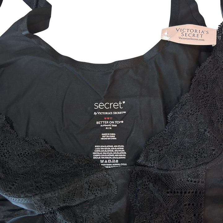 Victorias Secret Better On Top Slimming Tank Black Shapewear Medium Nwt