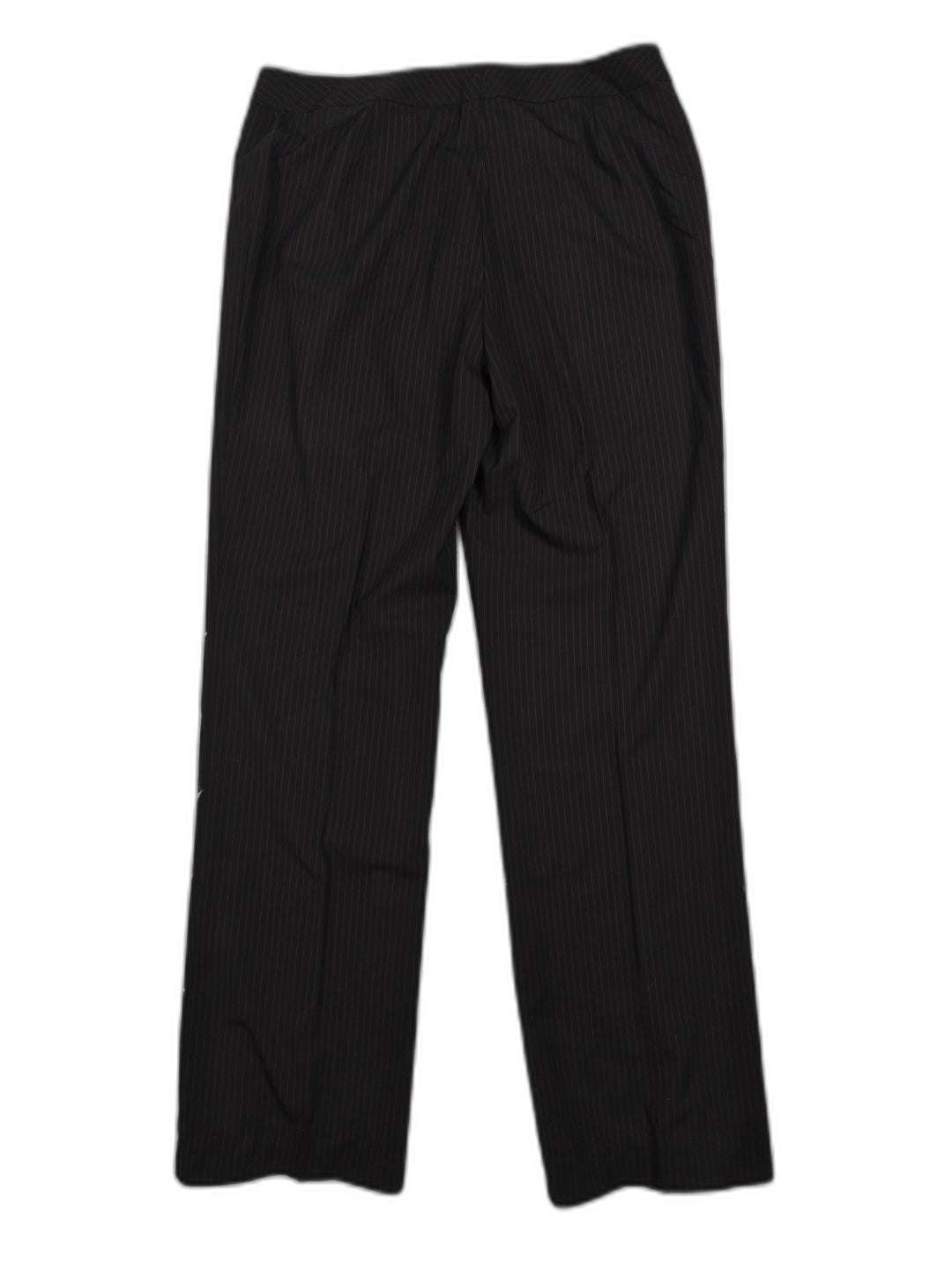 Women Lafayette 148 New York Black Burgundy Pinstripe Dress Pants Size 12