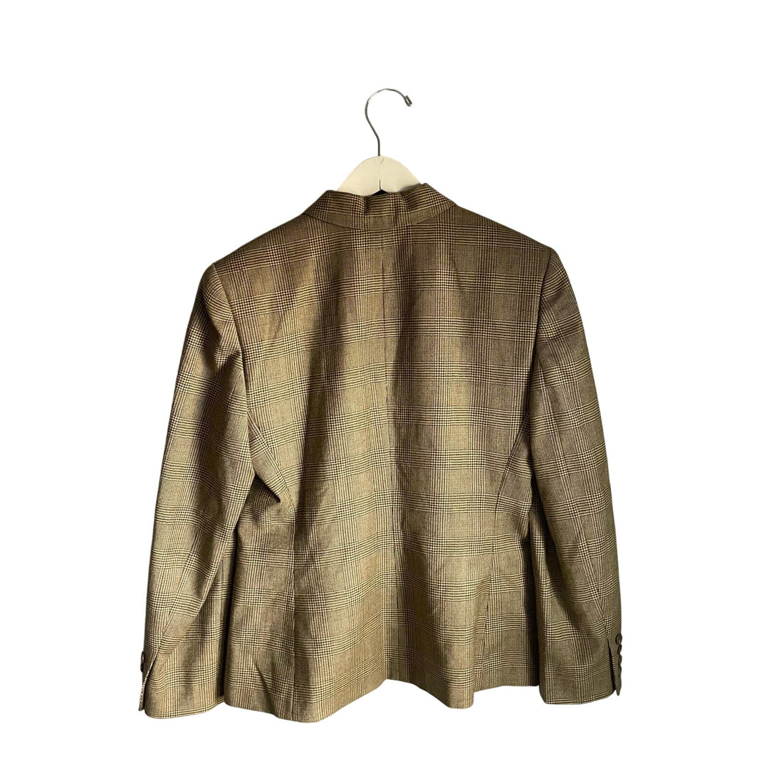 Vintage Ralph Lauren Plaid 100% Wool Blazer Equestrian Preppy Heritage size 6