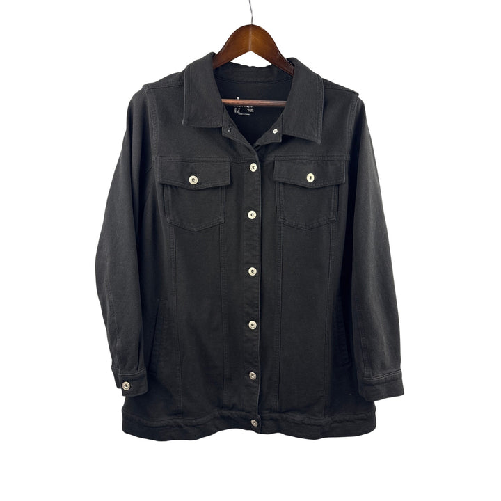 Women’s D&Co. Size 1X Black Denim Jacket