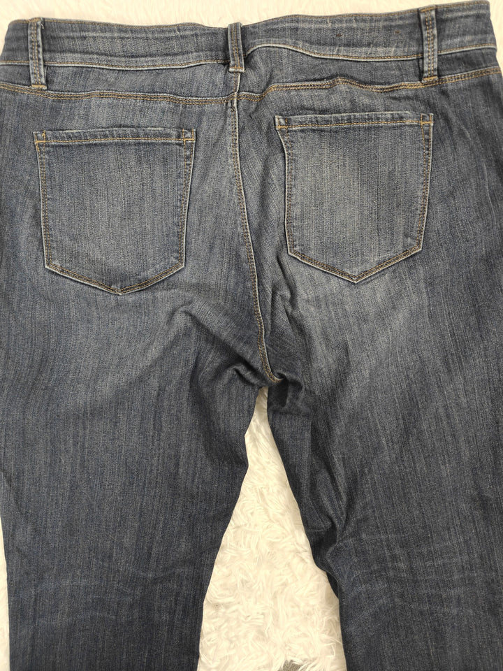 Ann Taylor Womens Slim Boyfriend Jeans Medium Blue Wash Size 12