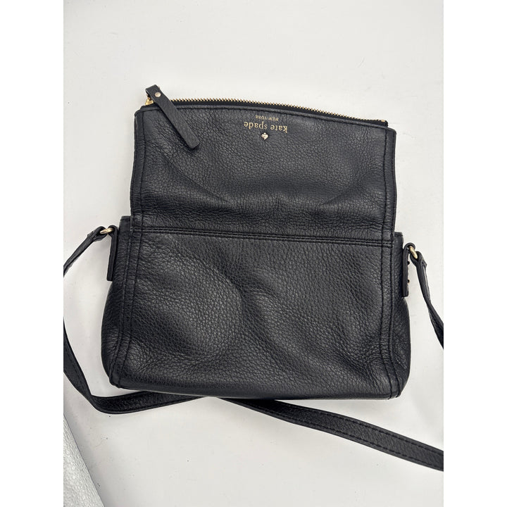 Women’s Kate Spade Black Leather Crossbody Purse w/ Gold Hardware