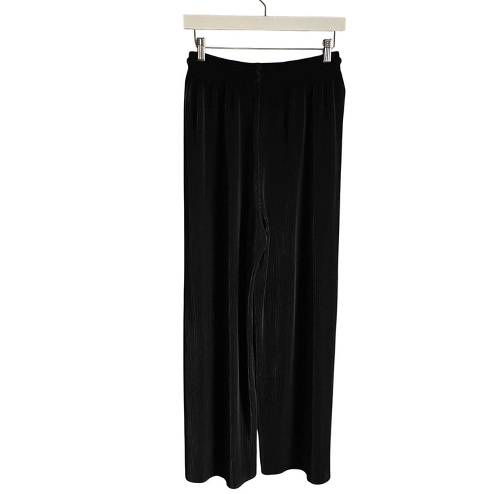 Express Tricot Minimalist Black Trouser Pleated Pull on Pants sz Medium Neutral