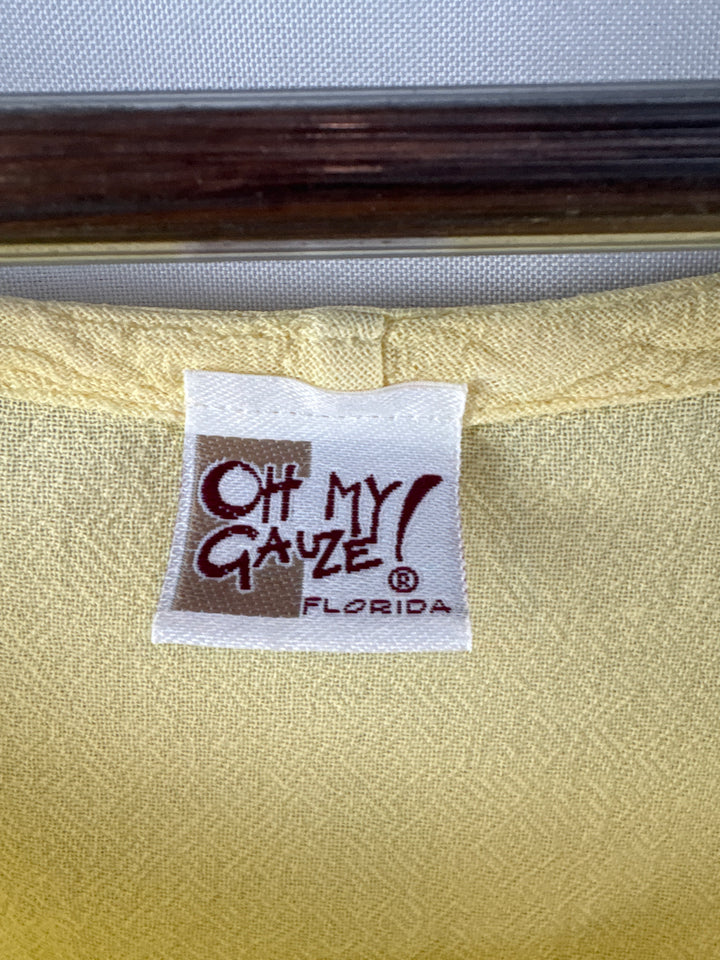 Women’s Oh My Gauze! XXL Butter Yellow Sleeveless Blouse
