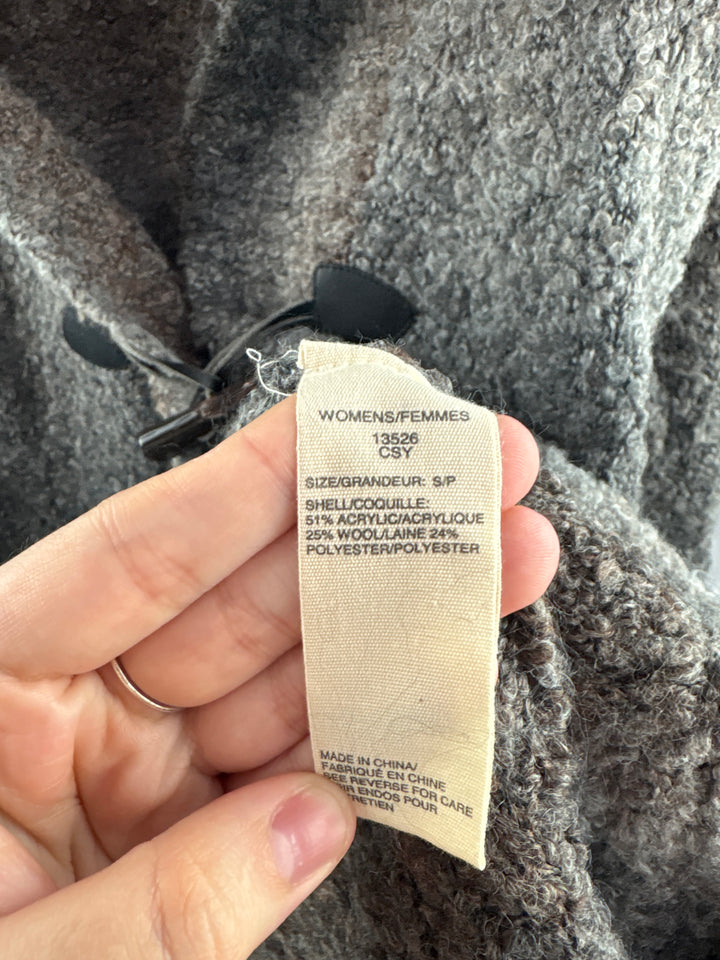 Women’s Woolrich Small Gray &amp; Brown Knit Cardigan