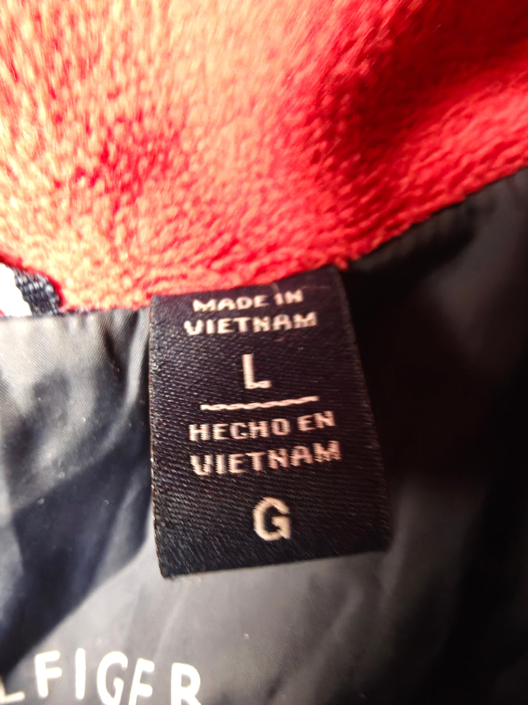 Womens Tommy Hilfiger Quilted Jacket Navy Blue Red Large