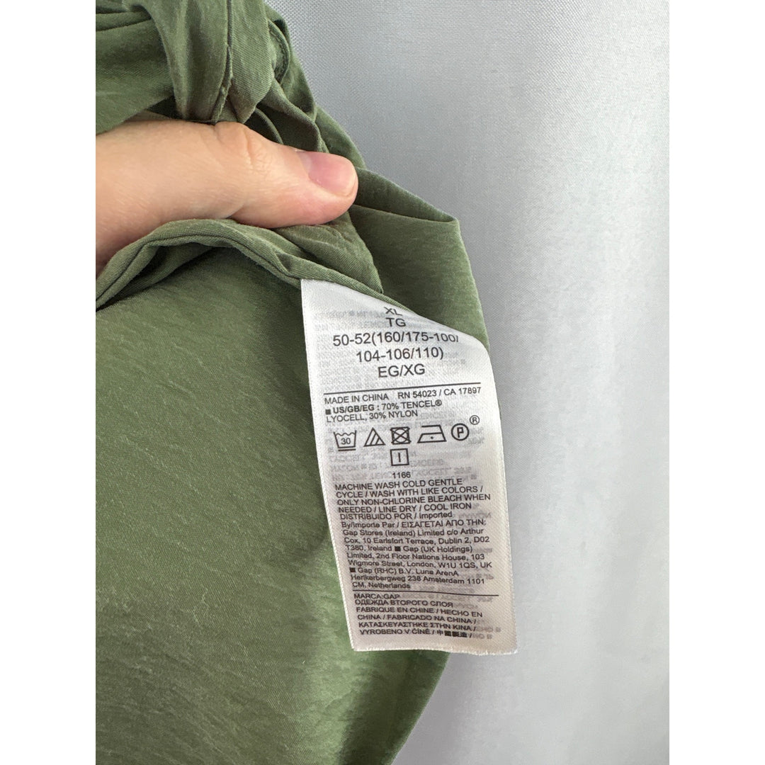Women’s GAP XL Army Green Cropped Tank w/ Front Knot
