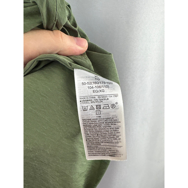 Women’s GAP XL Army Green Cropped Tank w/ Front Knot