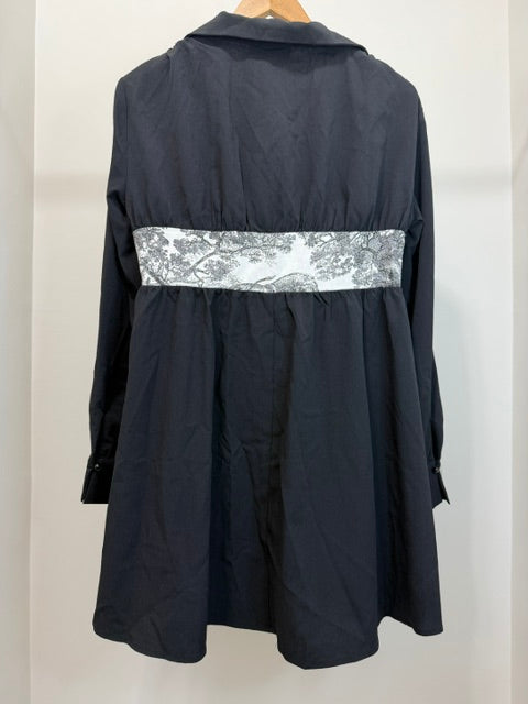 Cider Toile Corset Waist Skater Dress Black NWT SzXL