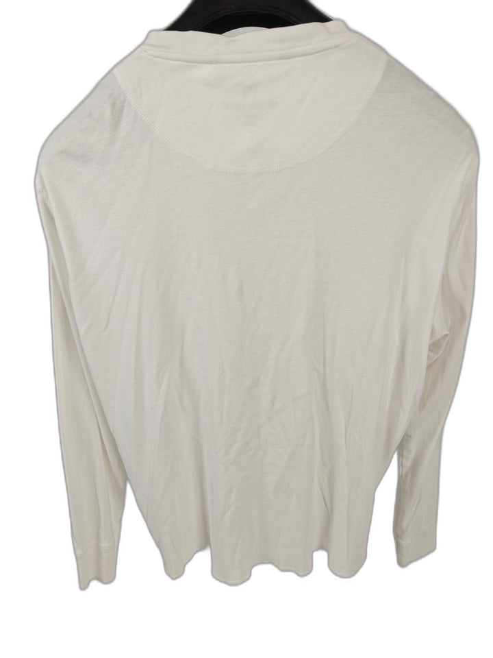 Men’s H&amp;M L.O.G.G. Original Henley White XL Long Sleeve Shirt