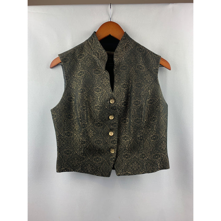 Women's Georgiou Studio Black & Gold Vest Size 8