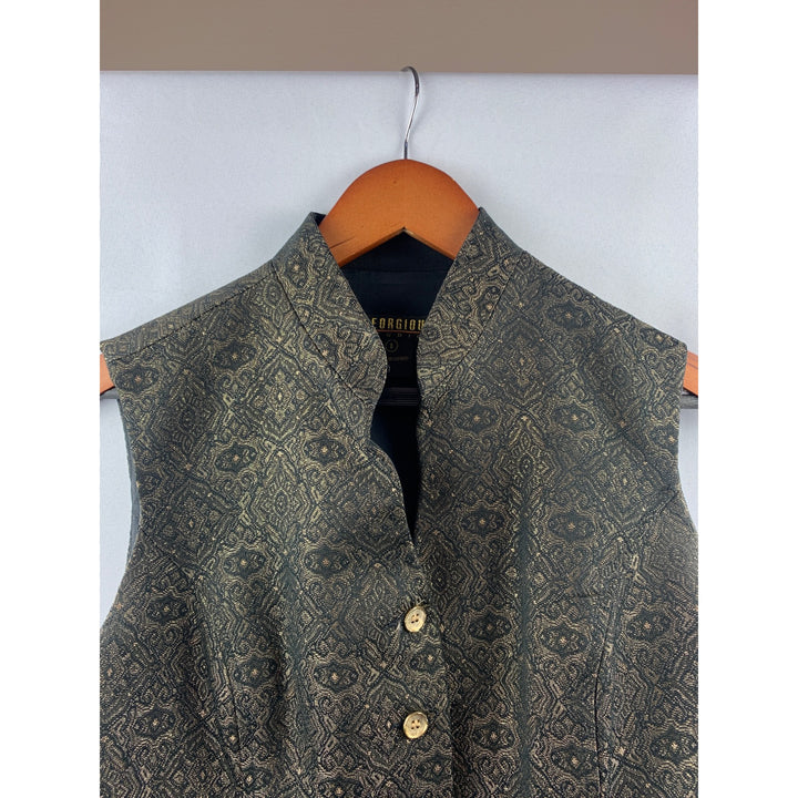 Women's Georgiou Studio Black & Gold Vest Size 8