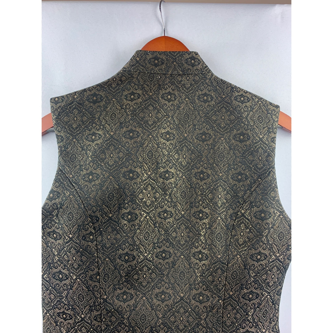 Women's Georgiou Studio Black & Gold Vest Size 8