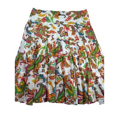 Lauren Ralph Lauren Womens Floral Paisley Tiered Skirt 1X