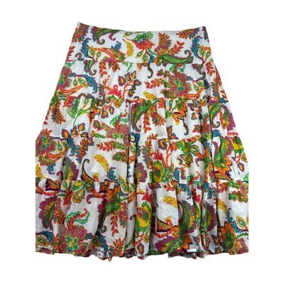 Lauren Ralph Lauren Womens Floral Paisley Tiered Skirt 1X