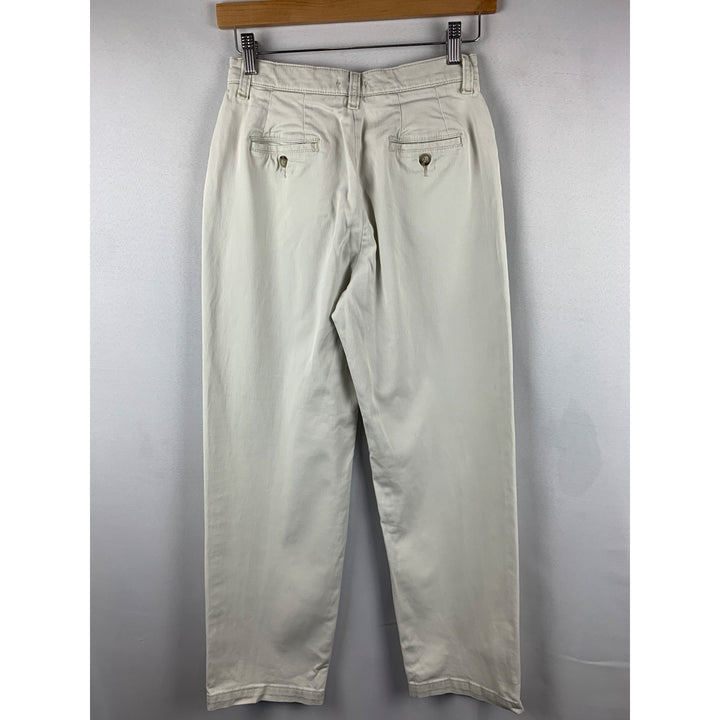 Lee Womens Cotton Blend White Straight Leg Pants Size 4P