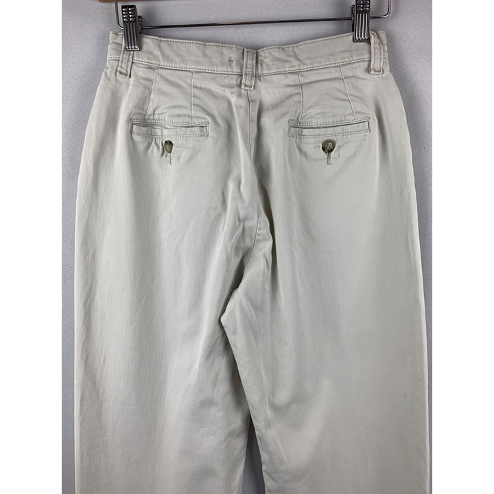 Lee Womens Cotton Blend White Straight Leg Pants Size 4P