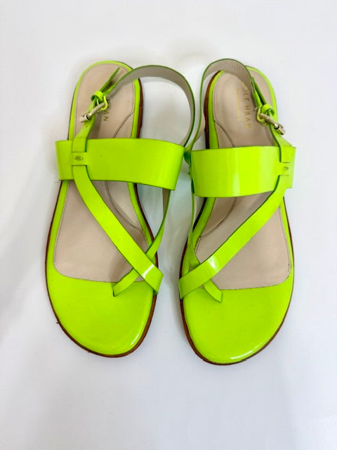 Cole Haan Grandseries Leather Sole Sandals – Neon Yellow Sz9.5B NWOT