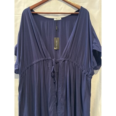 In’ Voland Beach Pool Swimsuit Coverup Navy Blue Size 16W