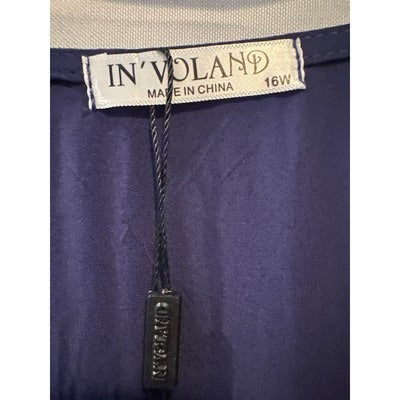 In’ Voland Beach Pool Swimsuit Coverup Navy Blue Size 16W