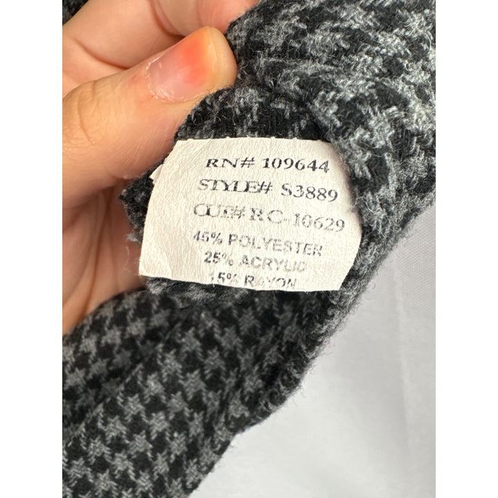 Stoosh Womens Houndstooth Mini Skirt Size 5 Polyester Blend Black & White