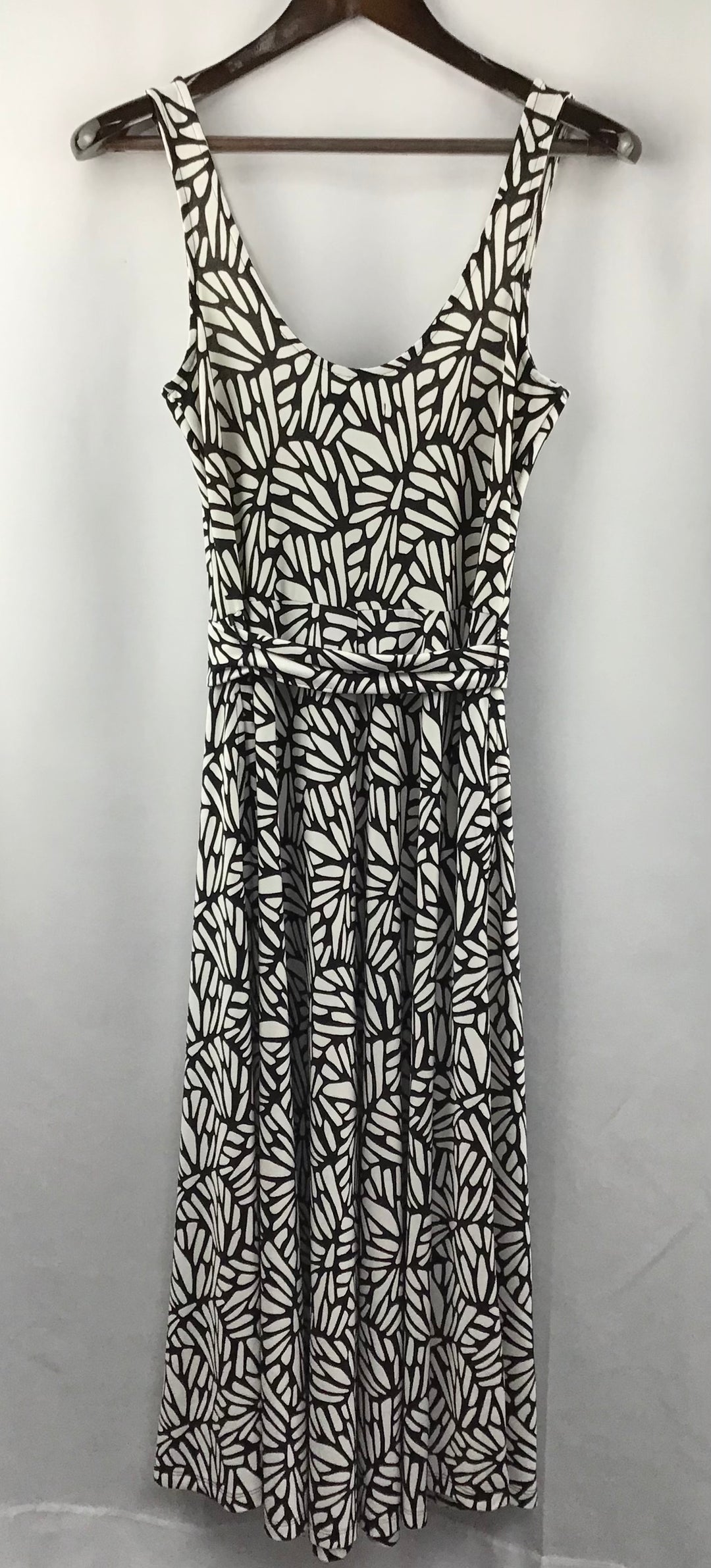 Women's Banana Republic Black & White Patterned Sleeveless Dress Size XS