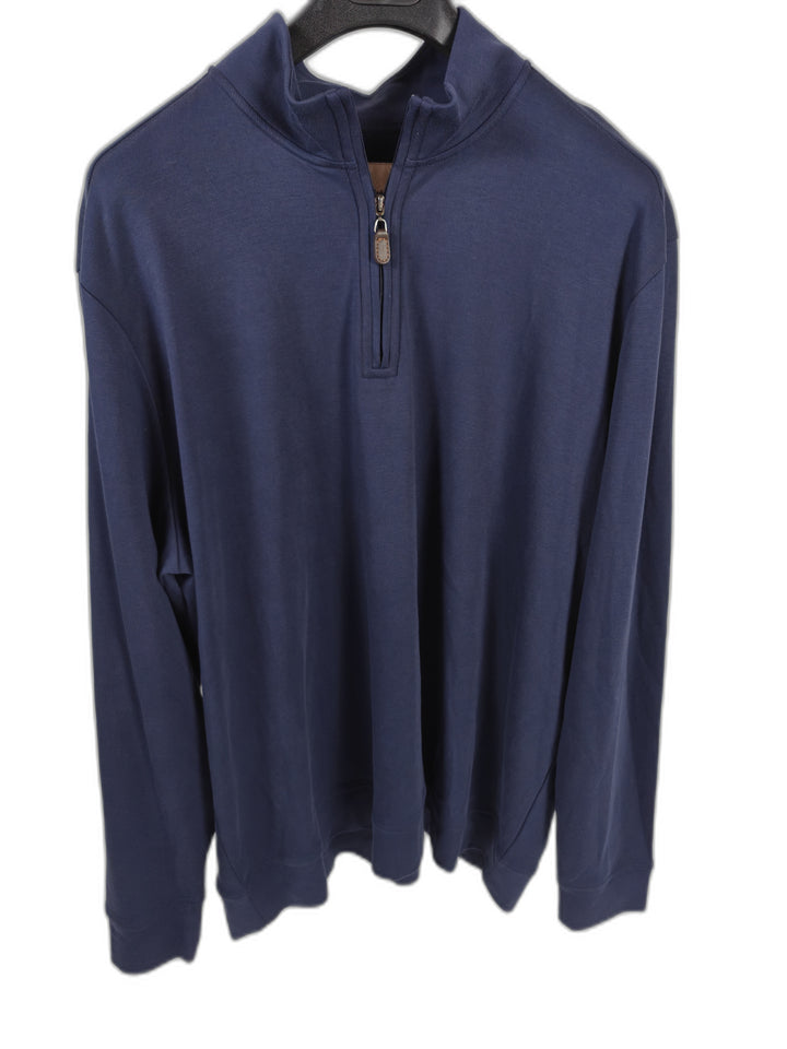 Mens Tommy Bahama Quarter Zip Pullover Blue 3XLT