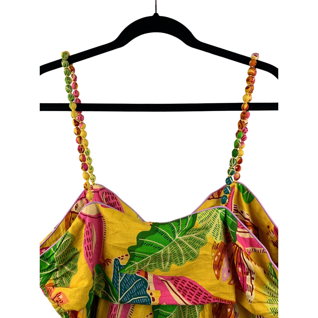Women’s Farm Rio Tropical Inspired Beaded Top Size XL