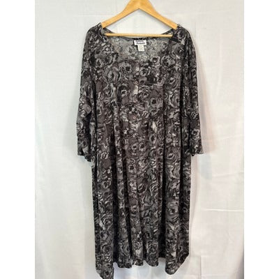 Anthony Richards 3X Floral Print Long Sleeve Dress