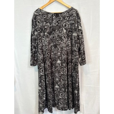 Anthony Richards 3X Floral Print Long Sleeve Dress