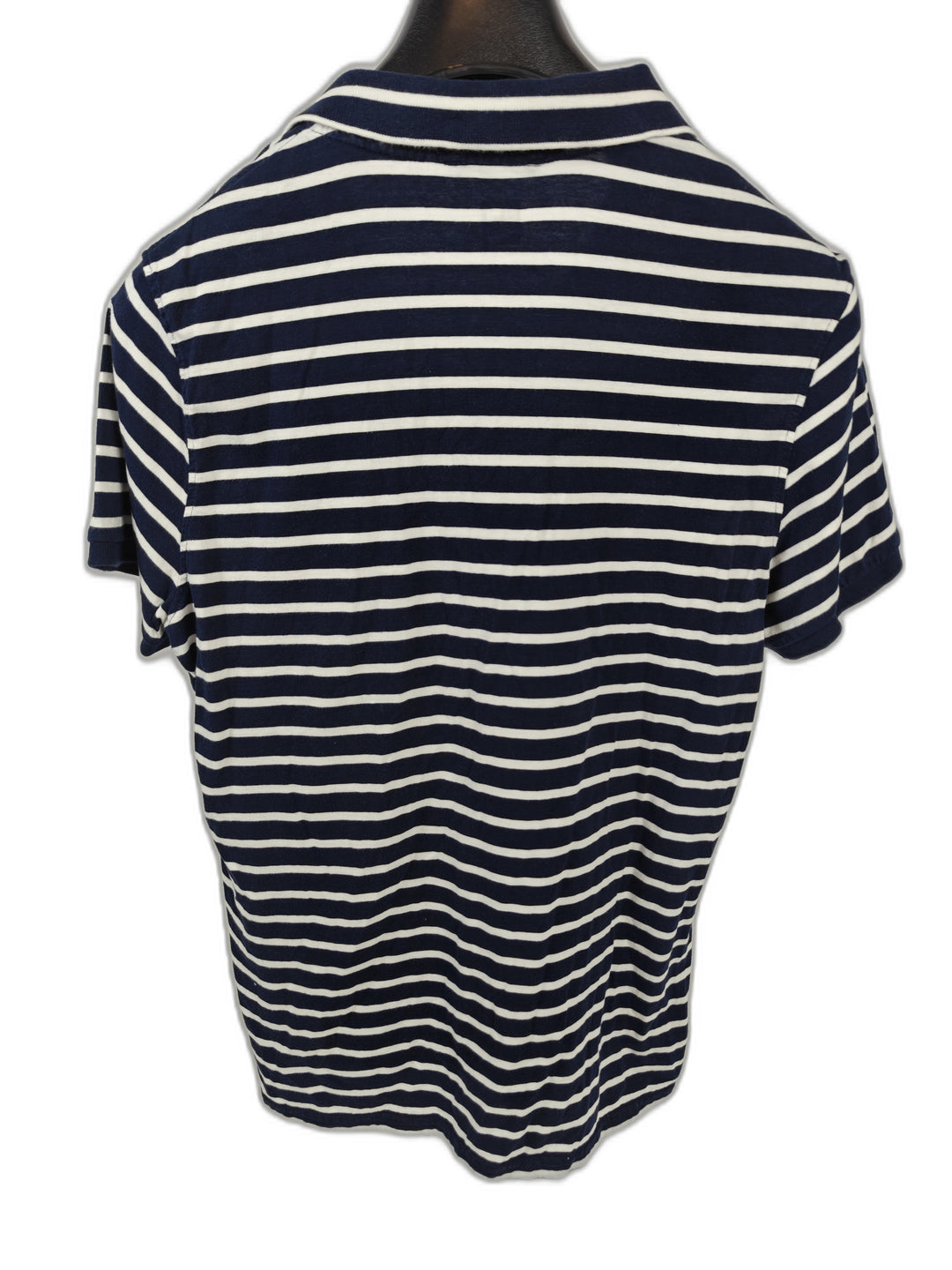 Men’s JCP Polo Shirt Navy Blue White Striped Size XL