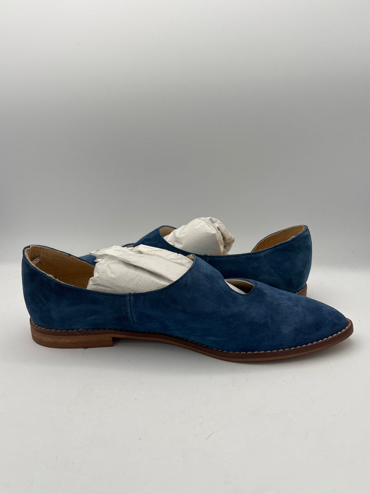 Women’s Anthropologie Size 8.5 Blue Suede Flats
