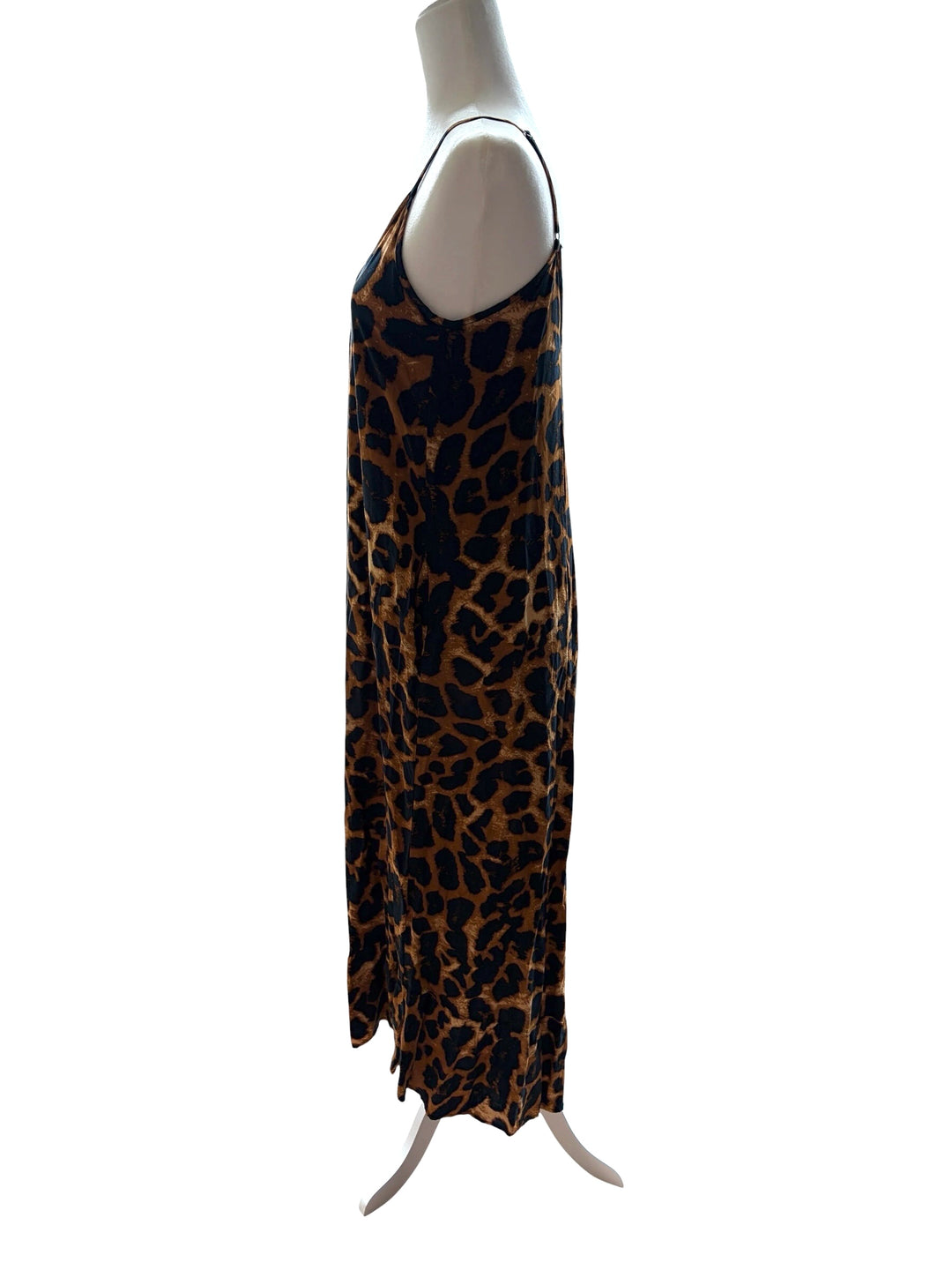 Buenos Ninos Women's Animal Leopard Print Maxi Ruffle Hem Women's dress, Size S