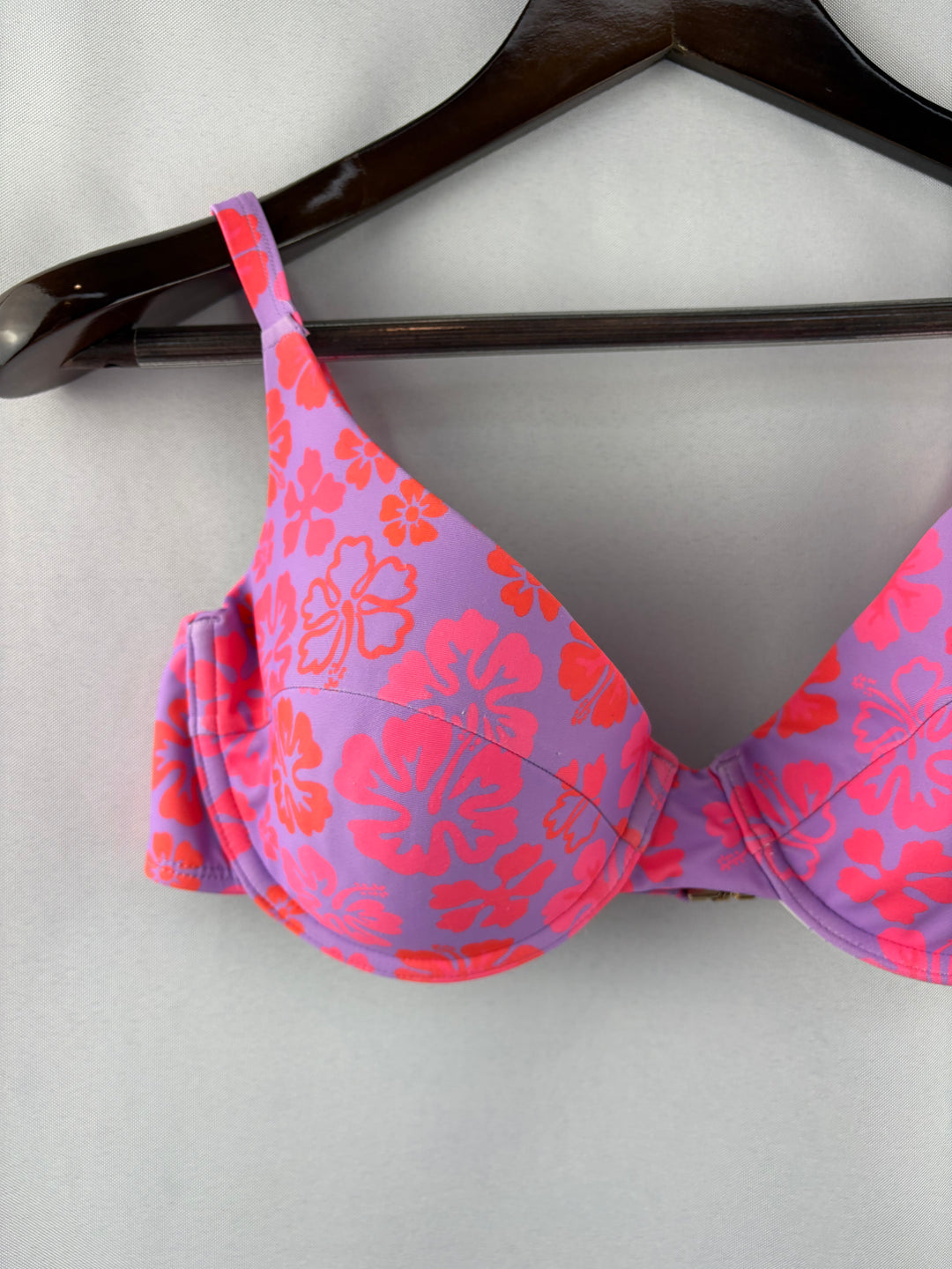 Women’s KuLani Kinis XL Purple & Pink Floral Bikini w/ Coverup